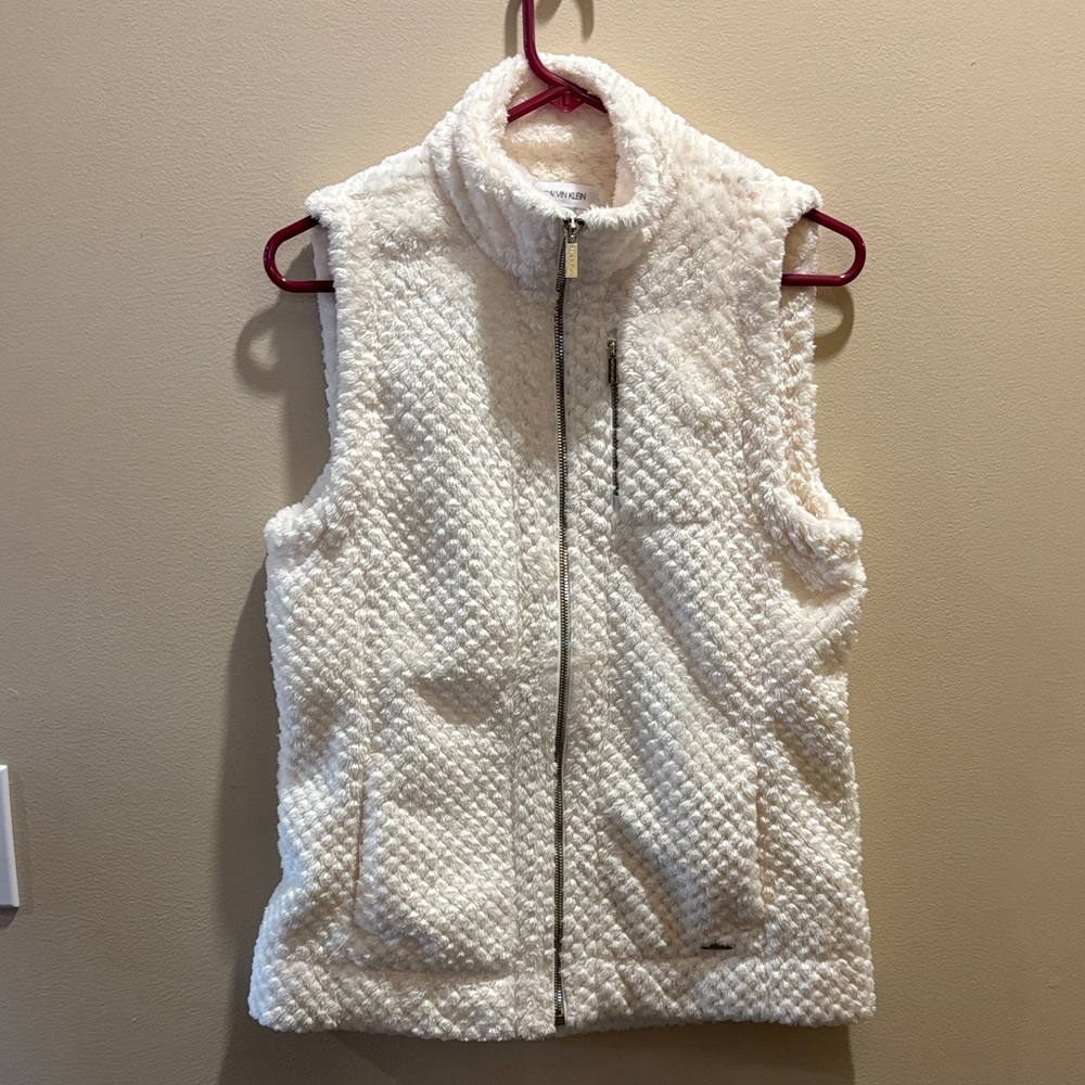 Calvin Klein Off-White Textured Vest